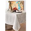 ESSE HOME - Tovaglia: Rettangolare - Quadrata -Rotonda -Ovale. Fiandra Jacquard Puro Cotone - VIENNA (T 160x270, BEIGE)