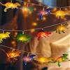 Vegena - Catena luminosa per cameretta bambini, 10 LED, lampada da comodino, a batteria, luce notturna a forma di dinosauro, regalo di compleanno per bambini, decorazione per feste