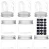 BENECREAT 18 Pack 50ml Barattoli Rotondi in Plastica Barattoli Trasparenti con Coperchi a Vite in Alluminio per Prodotti di Bellezza, Articoli per la Casa o Piccoli Mestieri