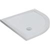 Parama Piatto Doccia 90x90 Semicircolare Acrilico Bianco Lucido Ultraslim Altezza 4cm Piletta Inclusa