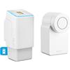 EKEY UNO 200204 Lettore d'impronta digitale con batteria ricaricabile con Nuki Smart Lock 3.0 bianco, Set di retrofit a batteria ricaricabile per tutte le porte di uso comune, bianco
