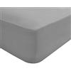 Sleepdown - Lenzuolo in cotone a 200 fili, per letto matrimoniale, colore: Argento