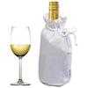 Cave Vinum Cavevinum - Borsa termica per bottiglie di vino, regolabile, con cerniera, in nylon di alta qualità e chiusura ermetica 26x17,5 mm bianco