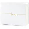 Luck and Luck P&D Guestbook Avorio con Scritta Oro Love