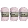 Hanselhome Gomitolo di Cotofil 100% Cotone Perfetto per Il Fai da Te e Il Lavoro a Mano (Baby Pink Color 100 g, ca.220 Metri Confezione da 3 pz)