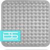 Brandsseller - Tappetino per Vasca da Doccia 53x53cm Anti Slip con Ventosa Grigio