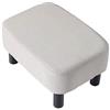 YMYNY Poggiapiedi 42 cm, Pouf Rettangolare con Stabili Gambe in Legno, Poggiapiedi Moderno in Tessuto di Lino Sgabello Cambio Scarpe per Soggiorno Camera da Letto, Grigio Chiaro HD-HRF-BD0213