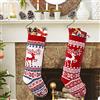 VDSOW Calze Natale da Appendere Set di 2, Calze Natalizie da Appendere Calze Befana Vuote Grandi Personalizzate, Stivali di Babbo Natale da riempire Calze da Appendere Camino Albero di Natale Decorazione