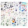 Mayplous 16 fogli Adesivo con trasferimento su sfregamento Adesivi per album Adesivi floreali Sticker decorativo pianta per Scrapbooking Diario Album Proiettili Riviste Arte e artigianato fai-da-te (Valley)