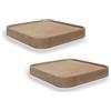 anaan Raft Mensole da Muro Legno Mini Mensola Quadrata Set 2 (Piazza 15cm)