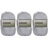 Hanselhome Gomitolo di Cotone 100% Cotone Perfetto per Il Fai da Te e Il Lavoro a Mano (Colore Grigio Argento 100 g, Circa 220 Metri Confezione da 3 Pezzi)