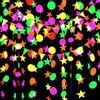 GLOBALDREAM Neon Carta Ghirlanda, 4,4 m Ghirlanda Neon Stella Appendere Decorazioni Bandiere a Triangolo Ghirlanda Appesa per Compleanno Nozze Festa