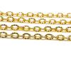 Perlin Catena a maglie da 3 metri, ovale, 4 mm, in oro, al metro, per la creazione di gioielli, collane, bracciali, fai da te