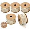 AMACOAM Nastro Iuta Naturale Juta Tela Naturale Vintage 50M Nastrini per Bomboniere Nastrini Natalizi Fai da Te Artigianato Decorazione Regalo Bomboniere Matrimonio Compleanno Imballaggio 0,5cm