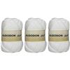 Hanselhome Gomitolo di Cotone Premium 100% Cotone Perfetto per Il Fai da Te e Il Lavoro a Mano (Colore Bianco 100 g, Circa 220 Metri Confezione da 3 Pezzi)
