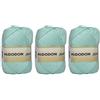 Hanselhome Gomitolo di Cotone Premium 100% Cotone Perfetto per Il Fai da Te e Il Lavoro a Mano (acquarello Verde 100 g, Circa 220 Metri Confezione da 3 Pezzi)