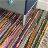 Second Nature Online Second Nature Splendido tappeto multicolore in stile shabby chic, tappeto chindi, di stracci, equo e solidale, Cotone, Multi Colours, 180 cm x 180 cm