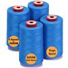 New brothread - 28 Opzioni - 4 Grandi Bobina di 5000M per tutti gli usi Filo da Cucito in Poliestere 40S/2 (Tex27) per Cucito, Quilting, Patchwork, Serger e Overlock - Sky Blue