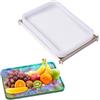 AvoDovA Stampo Vassoio Silicone Grande, 28 x 19cm Stampi in Resina Epossidica, Stampo Resina Vassoio Frutta con Bordo, Stampo per Colata Sottobicchiere Rettangolari Fai da Te