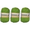 Hanselhome Gomitolo di Cotone Premium 100% Cotone Perfetto per Il Fai da Te e Il Lavoro a Mano (Kiwi Color 100 g, ca.220 Metri Confezione da 3 Pezzi)