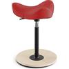 Varier Move Sgabello Sit-Stand per Tavoli ad Altezza Regolabile, Base Naturale e Tessuto, Rosso