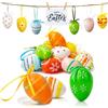 Mizijia Uova di Pasqua, 24 Pezzi Ecorazioni Pasquali Uova, Uova di Pasquali da Appendere, Plastica Colorata Uova di Pasqua, Artigianato per Decorazione delle Uovo Pasqua (24)