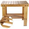 Yoassi Sgabello/Sedia/Panca Scarpiera Multifunzionale in Bambù Naturale con Ripiano per Ingresso Soggiorno Bagno Casa Pesca Picnic Giardino per Bambini e Adulti 39 * 25 * 34 cm (Taglia L)