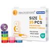 New brothread 25pcs Tipo L Taglia (SA155) Colori Assortiti filato per spolette prebobinate Lato in plastica per macchine da ricamo e da cucire particolari - 60wt