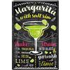 WOGEKA ART Margarita Cocktail 20 x 30 cm casa Bar Beach Party Cantina Decorazione Targa in Metallo 145