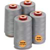 New brothread - 28 Opzioni - 4 Grandi Bobina di 5000M per tutti gli usi Filo da Cucito in Poliestere 40S/2 (Tex27) per Cucito, Quilting, Patchwork, Serger e Overlock - Silver