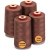New brothread - 28 Opzioni - 4 Grandi Bobina di 5000M per tutti gli usi Filo da Cucito in Poliestere 40S/2 (Tex27) per Cucito, Quilting, Patchwork, Serger e Overlock - Cocoa