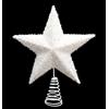 Toyland 26cm Bella Bianco Scintillante Albero Top Star - Topper Albero di Natale (DP38)