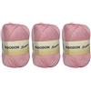 Hanselhome Gomitolo di Cotone Premium 100% Cotone Perfetto per Il Fai da Te e Il Lavoro a Mano (Bubblegum Pink Color 100 g, ca.220 Metri Confezione da 3 Pezzi)