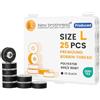 New brothread 25pcs Tipo L Taglia (SA155) Nero filato per spolette prebobinate Lato in plastica per macchine da ricamo e da cucire particolari - 90wt