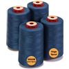 New brothread - 28 Opzioni - 4 Grandi Bobina di 5000M per tutti gli usi Filo da Cucito in Poliestere 40S/2 (Tex27) per Cucito, Quilting, Patchwork, Serger e Overlock - Blue Moon