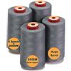 New brothread - 28 Opzioni - 4 Grandi Bobina di 5000M per tutti gli usi Filo da Cucito in Poliestere 40S/2 (Tex27) per Cucito, Quilting, Patchwork, Serger e Overlock - Grey