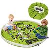 BelleStyle Borsa Per Giocattoli, BELLESTYLE Tela di cotone 150CM Tappetino da gioco per bambini Organizzatore di giocattoli Borsa rapida per Memorizzazione di giocattoli di piccole e medie dimensioni - Verde