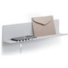 byde Helke - Mensola da Parete, 44 x 9 x 9 cm, 5 Ganci e Porta Cavi, In Lamiera di Acciaio Verniciato a Polvere, Organizer per Chiavi e Lettere per Ingresso, Corridoio, Cucina, Ufficio, Colore Grigio