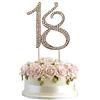 Eterspr Compleanno Decorazione Torta 18 Numero, Strass Decorativo Cake Topper con Strass Scintillanti, per Anniversari, Decorazioni per Feste, Decorazioni per Torte di Compleanno (Dorate)