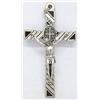GTBITALY 10.799.31 Marrone Croce di San Benedetto Argento con Smalto con Anello 8 cm esorcista esorcismo