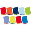 Blasetti - 6 Maxi quaderni DIDATTICI One Color. Carta da 100gr, 72 facciate + risguardo, Jolly Page, ideali per disgrafia, pacco contenente colori assortititi - Righe 0A