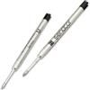 Schmuck-Pur by Cadenis Senator 12757-2 - Set di 2 mine per penna a sfera, in metallo, tratto 1,0 mm, G2, tipo Parker M ISO 12757-2, indelebile (140-9-2SW), colore: Nero