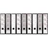 codiarts. Set di 9 etichette larghe per raccoglitori - delicati fiori chiari - Rose - autoadesive (adesivi per raccoglitori)