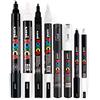 Posca Black & White - Set di 8 penne, tratto da medio a fine, nero e bianco (PC-5M, PC-3M, PC-1M, PC-1MR)