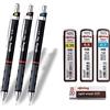 Rotring Tikky Set con Colour Code 0,35/0,5/0,7 mm (Incluso 3 dosi ersatzminen HB + gomma da cancellare B20)