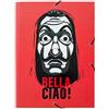 Grupo Erik: Cartellina rigida con elastico La Casa di Carta | Cartella portadocumenti A4, 34x24,5cm, ideale come cartella portadocumenti espandibile, cartellina rigida con gomma, Licenza Ufficiale