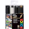 Posca 153544853 Set Marcatore a Tempera a Base d'Acqua, 8 mm, 4 Pezzi