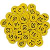 StayMax Targhette numerate in plastica, con numero inciso, senza foro (1-50, giallo)
