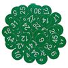 StayMax Etichette in plastica numerate incise, etichette identificative senza foro (1-50, verde)