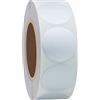 Hybsk Etichette rotonde, adesive, da 25 mm, una confezione contiene 1000 adesivi, color argento metallizzato 1 Roll White